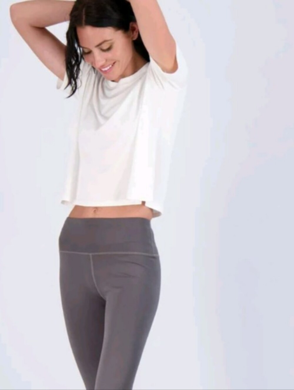 Real Essentials Relaxed White Short Sleeve Relaxed Boxy Fit Crew Tee